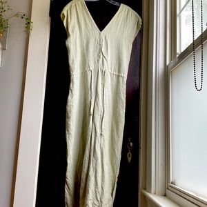 Cloth & Stone- Sea Green Linen Jumpsuit- size Medium